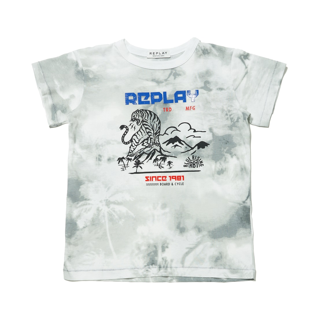 オーガニックコットン タイガープリントT 詳細画像 グレー 1